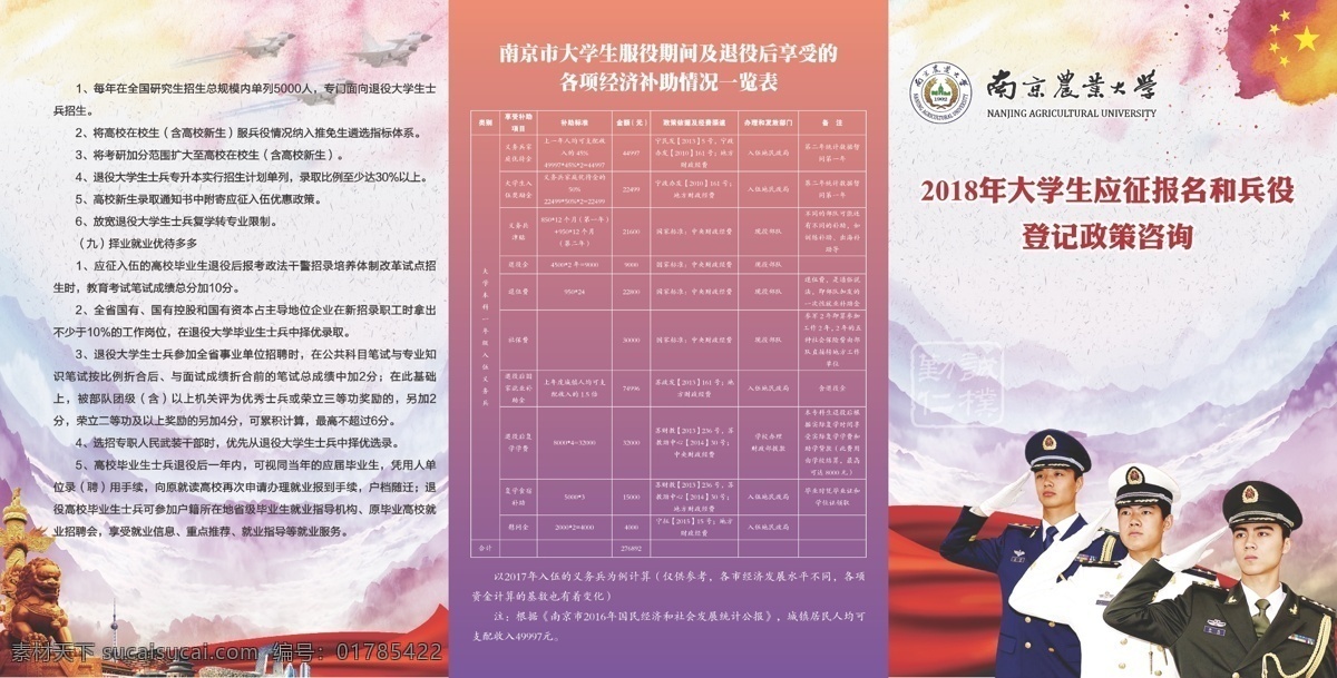 征兵三折页 粉色 炫彩 三折页 征兵 潮流
