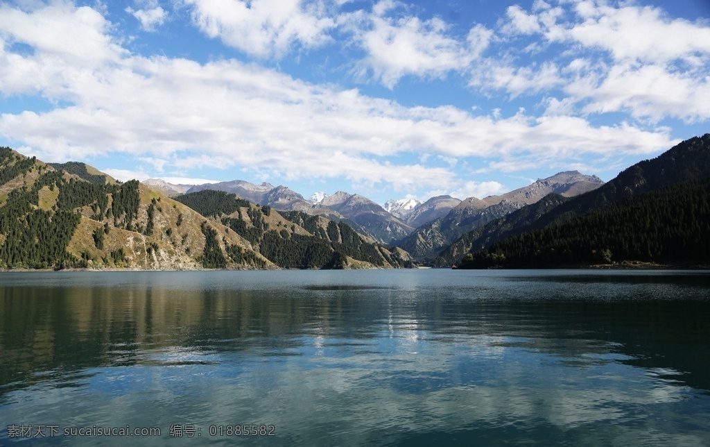 西藏风景 天空 美丽 辽阔 湖泊 高山 蓝天 白云 摄 影 自然景观 山水风景