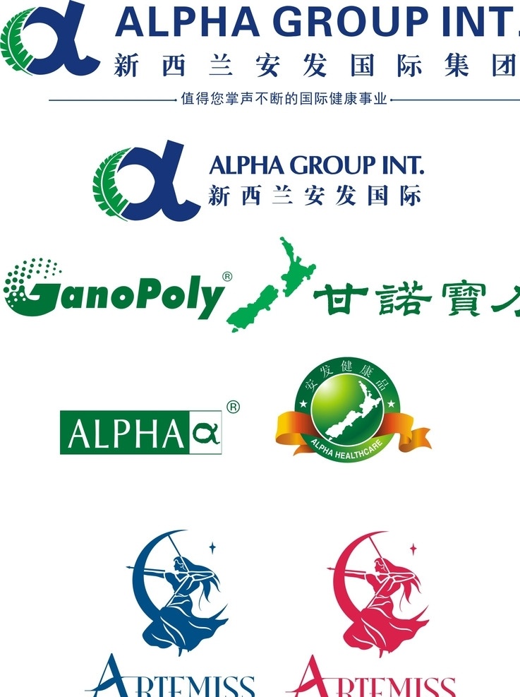 甘诺宝力标志 甘诺宝力 雅荻美诗 新西兰安发 标志 安发国际 设计图 logo设计