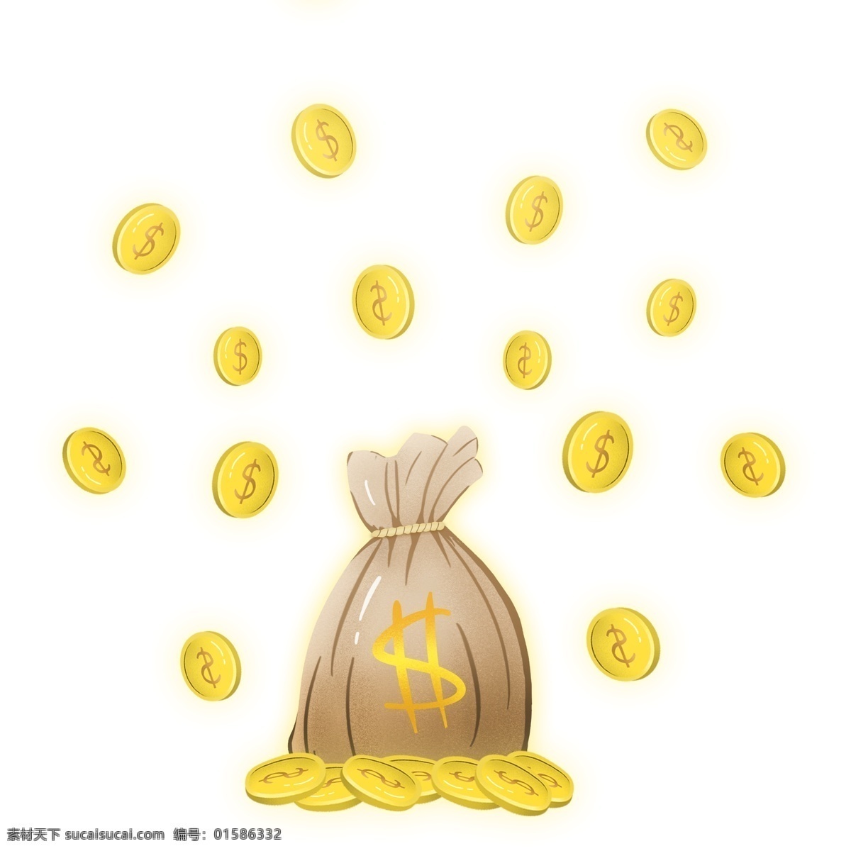 金融 理财 金币 钱币 银币 漂浮 元素 双十一 双十二 购物 金色 电商 气氛 装饰 金钱 财富 钱 飘散 简约 手绘 可商用 png图片 动感 钱袋 福袋 硬币 美元 纸币 飘落的钱