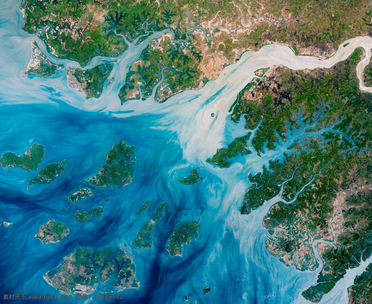 几内亚 海岸 河口 卫星 nasa 遥感图 卫星图 地图 上帝之眼 俯视图 蓝色 海洋 绿洲 自然景观 自然风景