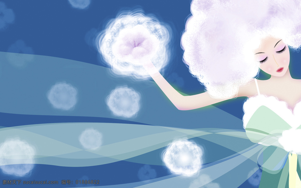 棉花女子 棉花 插画 设计图 插画集 梦幻女孩 出版物插画 文学插画 漂亮背景图片 花纹插画 布料插画 人物插画 动漫插画 动漫人物 场景 背景图片 桌面背景图片 花朵 库 花纹图片 设计背景 花纹 花瓣 花纹花边图 动漫 动画 卡通女孩 动漫女孩 信纸内页 信封 封面 动漫动画