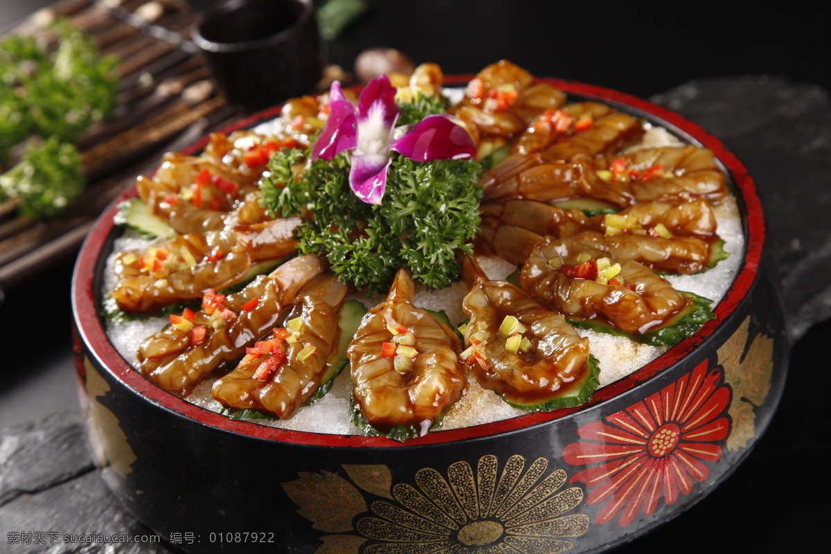 潮式 生卤虾 刺身虾 回民 清真 清真菜 美食 热菜 餐饮美食 传统美食