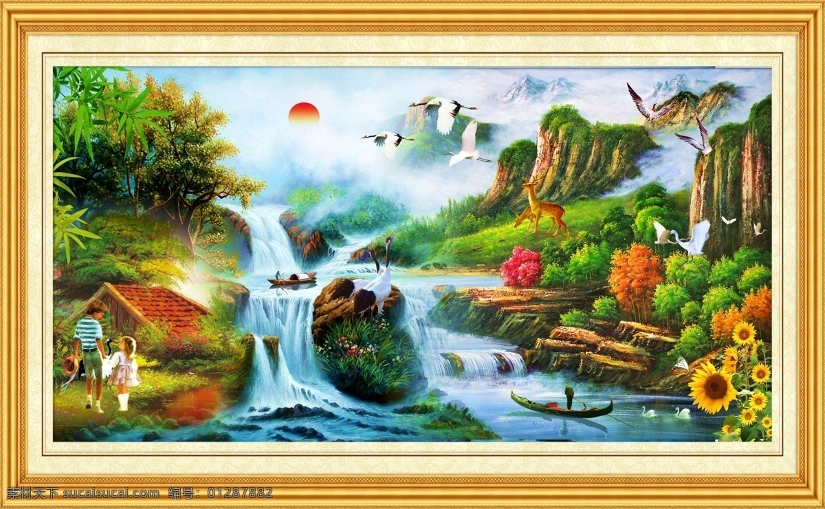山水画 模版下载 中堂画 油画 壁画 瀑布 山水风景 瀑布风景 山水 风景画 自然风景 风景 客厅画 大厅画 风水画 家居装饰画 室内装饰画 室内装饰 休闲场所装饰 画框 相框 镜框 边框 山水挂画 山水壁挂 挂画 渔船 墙画 年画 飞鸟 葵花 油画小孩 男孩 女孩 鹿 中堂壁画 源文件