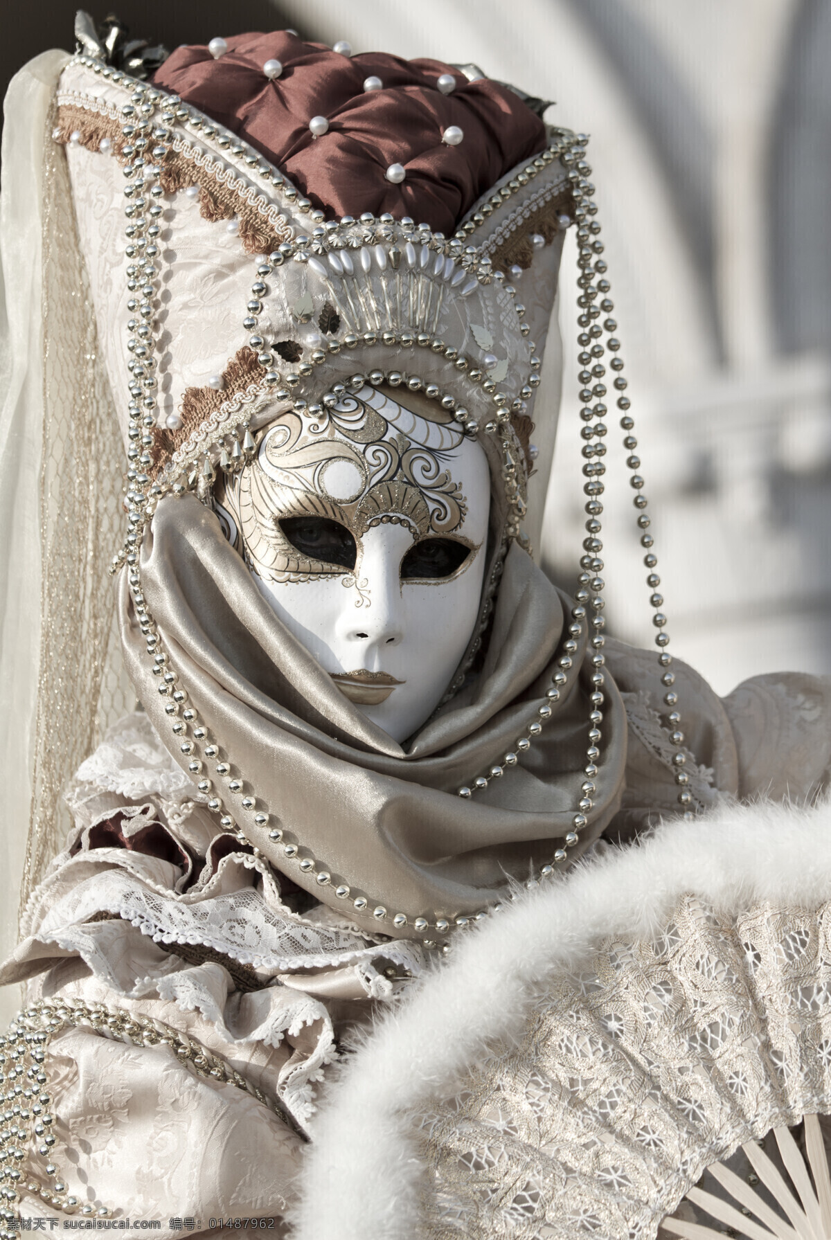 威尼斯 人 面具 传统文化 习俗 美女图片 人物图片