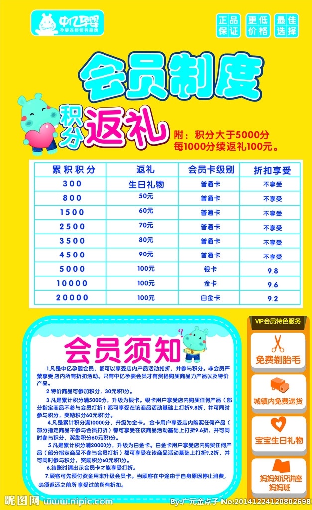 中亿孕婴 会员制度 返利 孕婴 婴儿