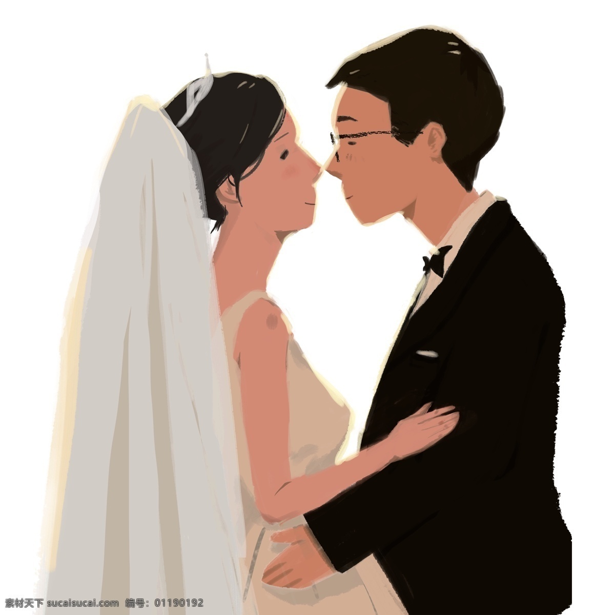 一对 接吻 新人 免 抠 图 结婚 我爱你 人物 免抠图 我们结婚了 结婚的人