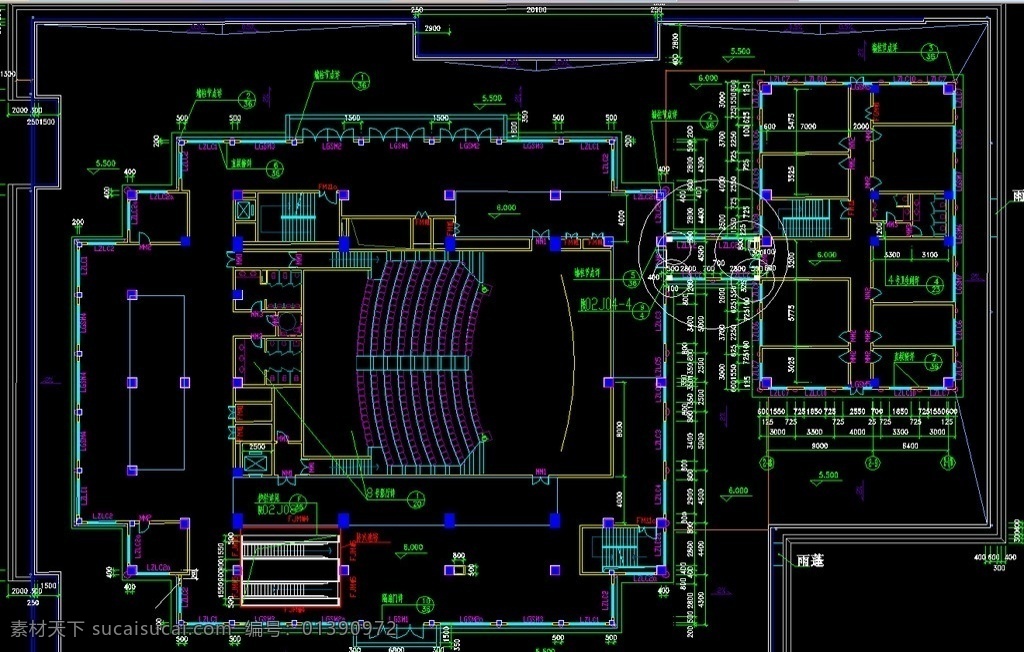 大唐 芙蓉 园 影院 二层小放映厅 cad dwg 图纸 平面图 装修 装饰 施工图 室内设计 古建筑 廊架 景观 长廊 花架 棚架 凉亭 重檐 古堡 仿古 古典 古庙 八角亭 古塔 水榭 牌楼 茶社 仿古建筑 图 建筑设计 环境设计 源文件
