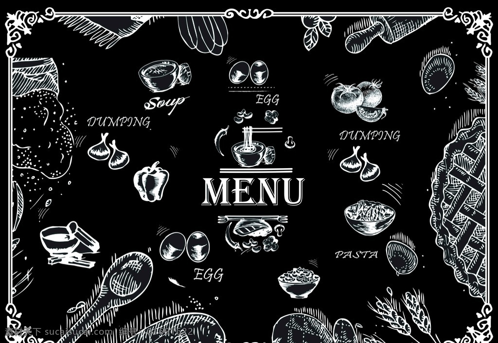 餐厅黑板画 黑板画 餐厅手绘 奶茶店展板 咖啡厅挂画 酒店展板