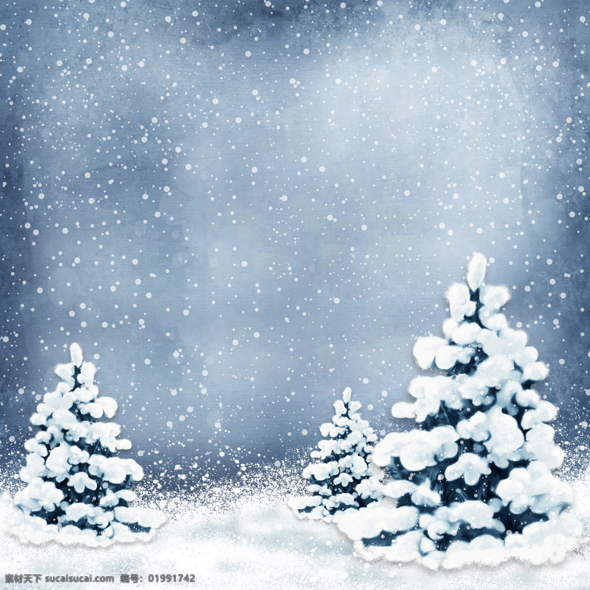 雪地 上 美丽 圣诞树 美丽的圣诞树 树木 雪花 节日庆典 生活百科