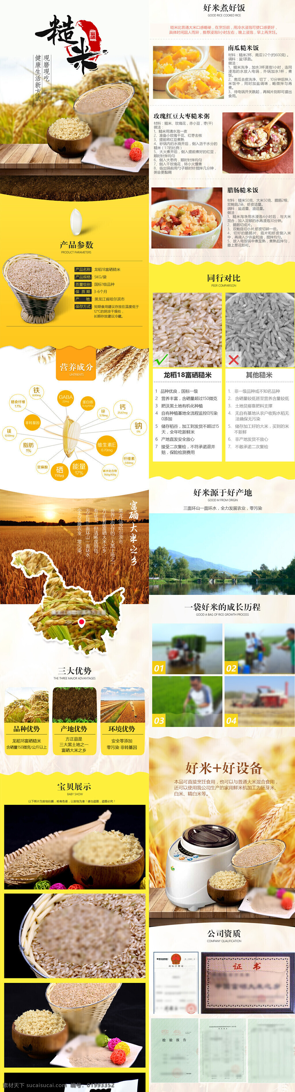 糙米 详情 页 模板 糙米详情页 详情页 淘宝详情页 糙米介绍