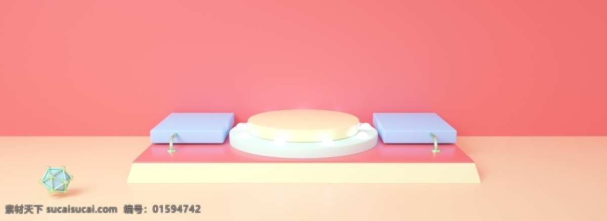 橙色 春季 上 新高 端 大气 立体 淘宝 电商 背景 板 春季上新 高端 c4d 3d 空间 创意 banner 平面 网页