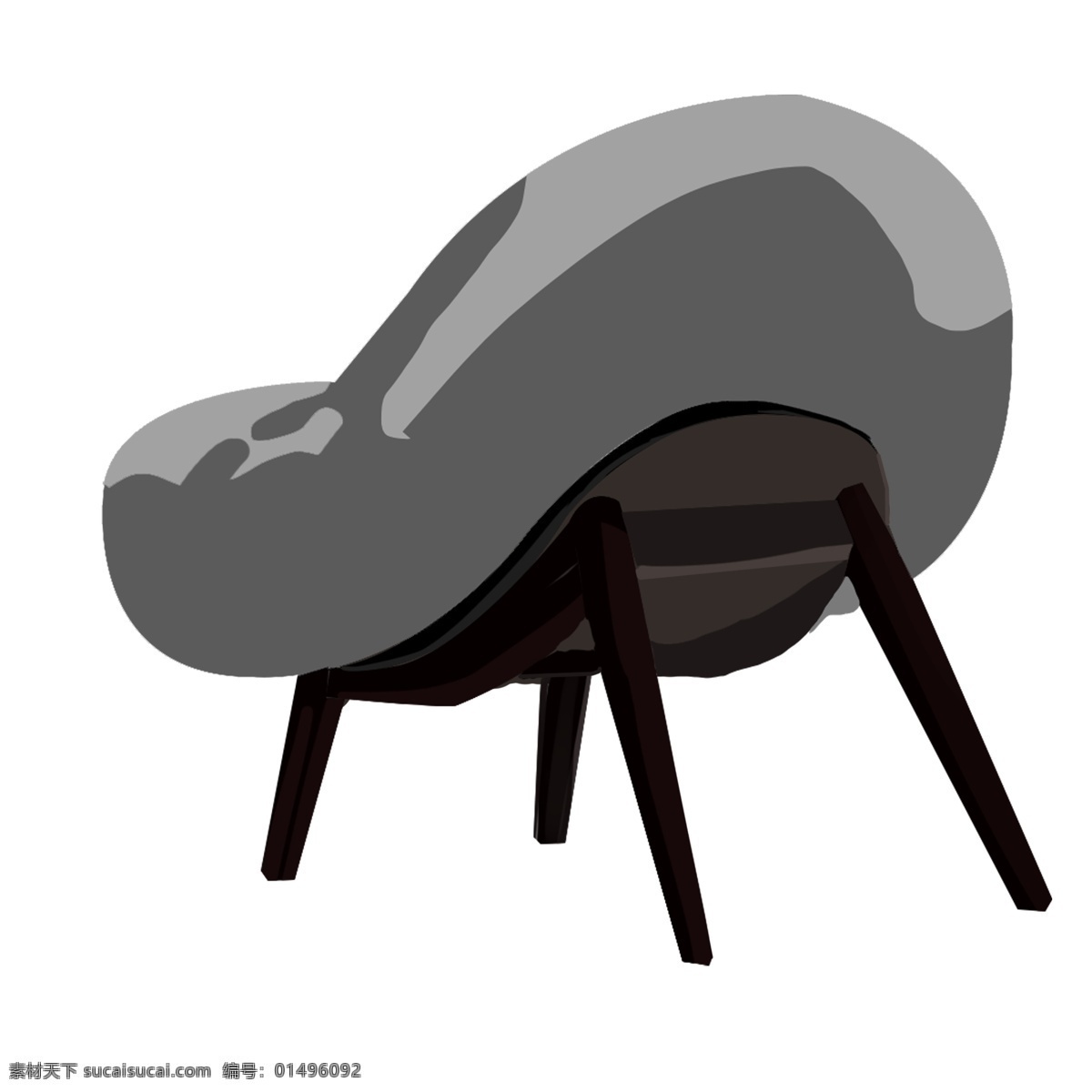 豪华 椅子 装饰 插画 豪华椅子 灰色的椅子 漂亮的椅子 创意椅子 立体椅子 卡通椅子 家具椅子