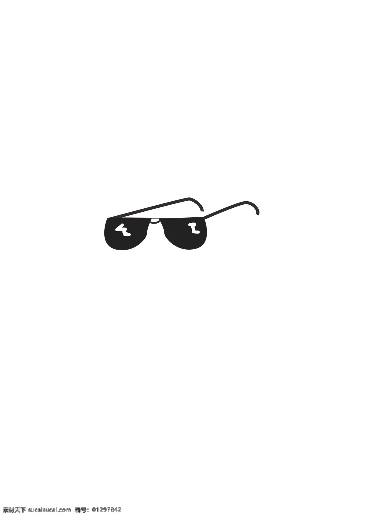 眼镜 墨镜 卡通 人物 夏天 酷 可爱 黑色