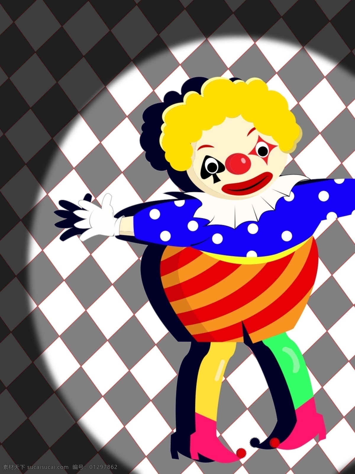 原创 搞 怪 小丑 愚人节 背景 表演的小丑 小丑舞蹈 孤独的小丑