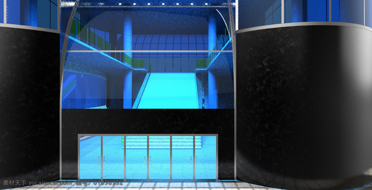 未来 城市 小 码头 建筑 终端 3d模型素材 其他3d模型