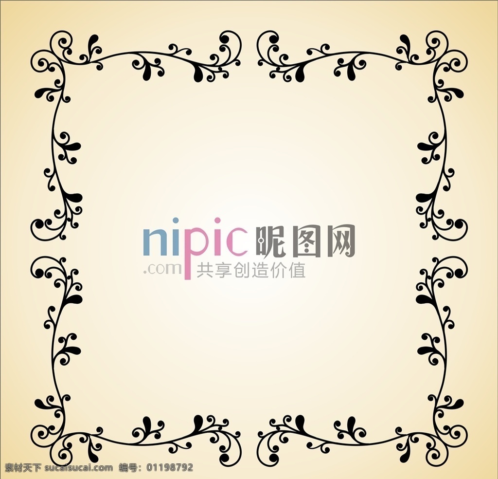 精美花纹 边角框 矢量素材 边角 边框 装饰 复古 矢量图