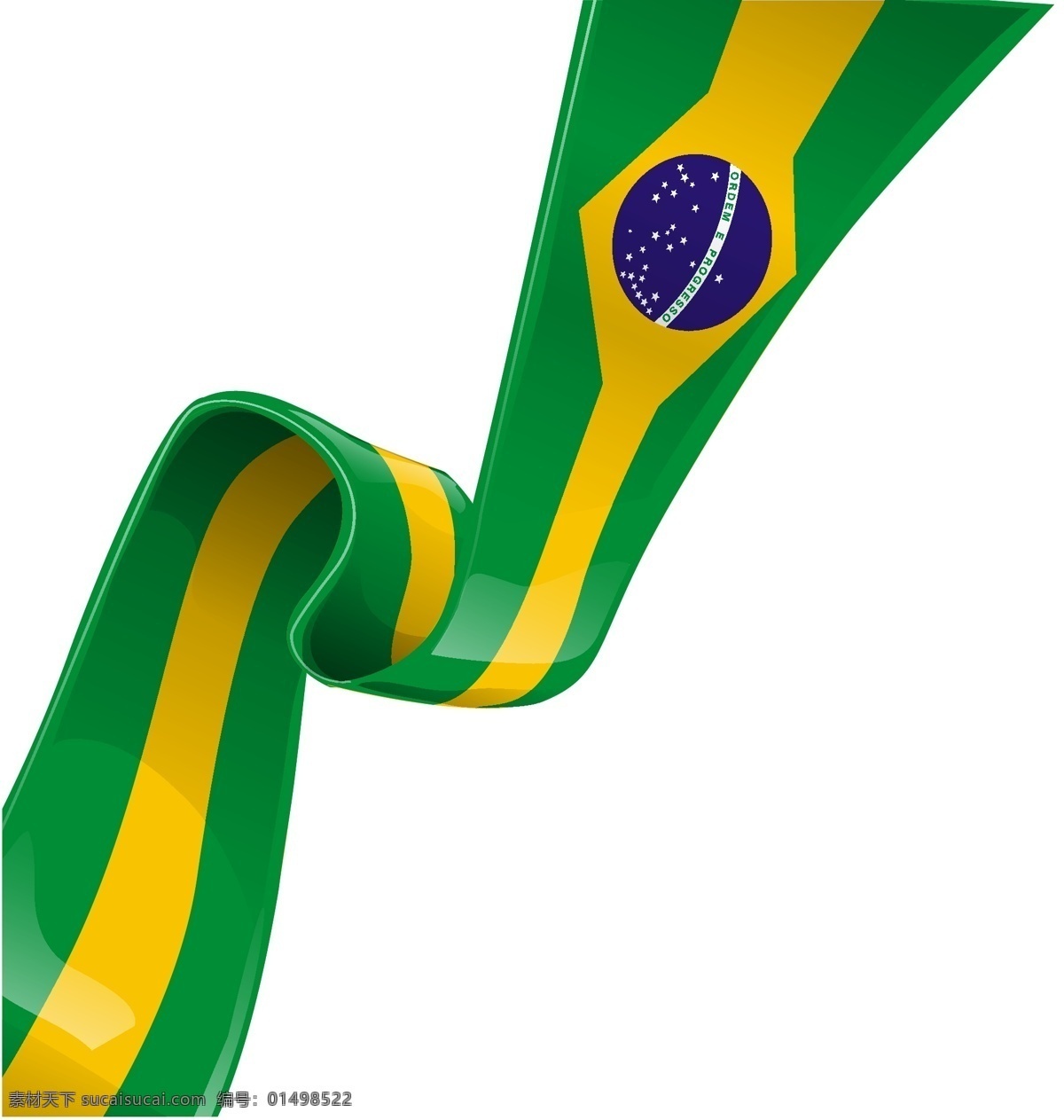 巴西 巴西国旗 矢量 丝带 国旗 模板下载 巴西素材 巴西元素 psd源文件