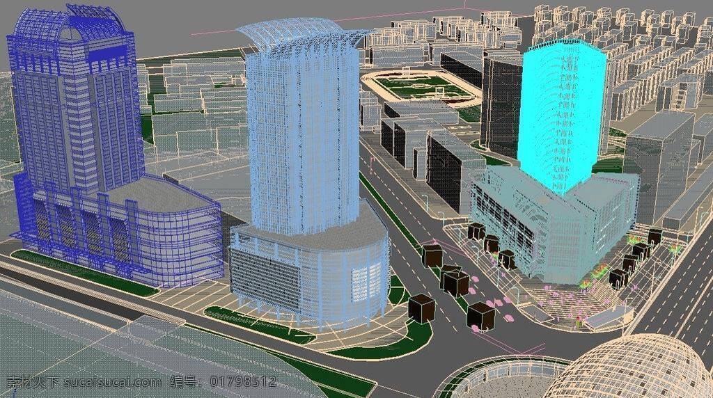 3d设计模型 max 高层 高架桥 建筑 酒店 路口 卖场 商业 十字路口 模型 模板下载 商业路口模型 市区 高层配楼 精细配楼模型 附属小区 地铁站 室外模型 源文件 3d模型素材 其他3d模型