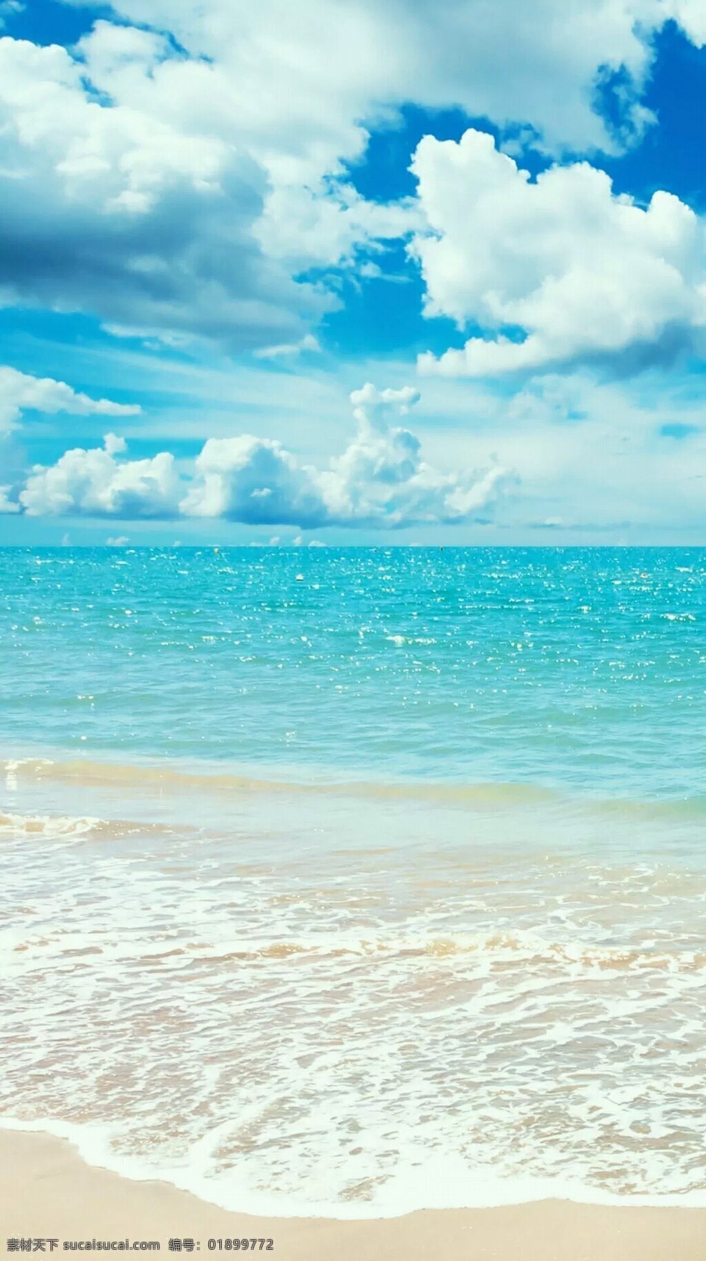 手机高清壁纸 蓝天白云 海洋沙滩 背景素材 时尚壁纸 创意壁纸