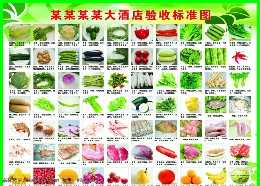 验收标准图 酒店 验收 标准图 验收图 菜海报 矢量