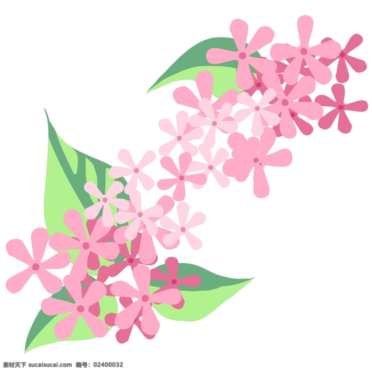 粉色 樱花 花朵 插画 粉色的樱花 卡通插画 植物插画 樱花插画 樱花花朵 装饰樱花 绽放的樱花