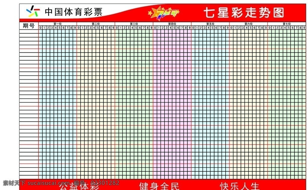 七星彩走势图 体彩 七星彩 走势图 体彩走势图 源文件