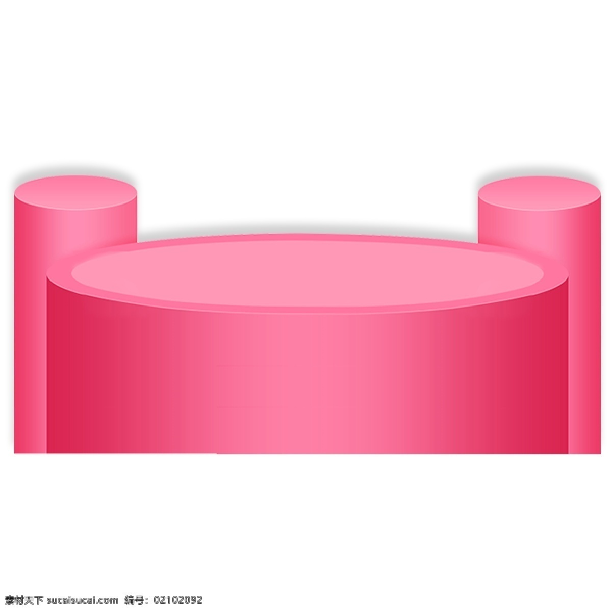 粉色 立体 圆柱 简约 商品