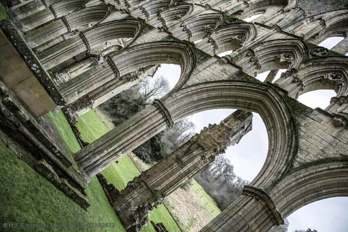 英国 里 沃兹 修道院 建筑 风景