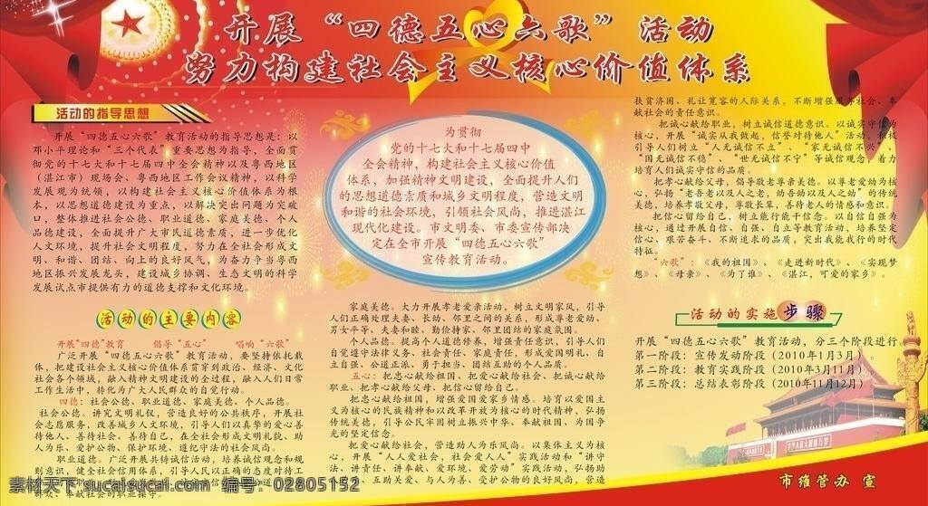 新年 墙报 天安门 新年墙报 展板模板 交通局 四德五歌六心 矢量 其他展板设计