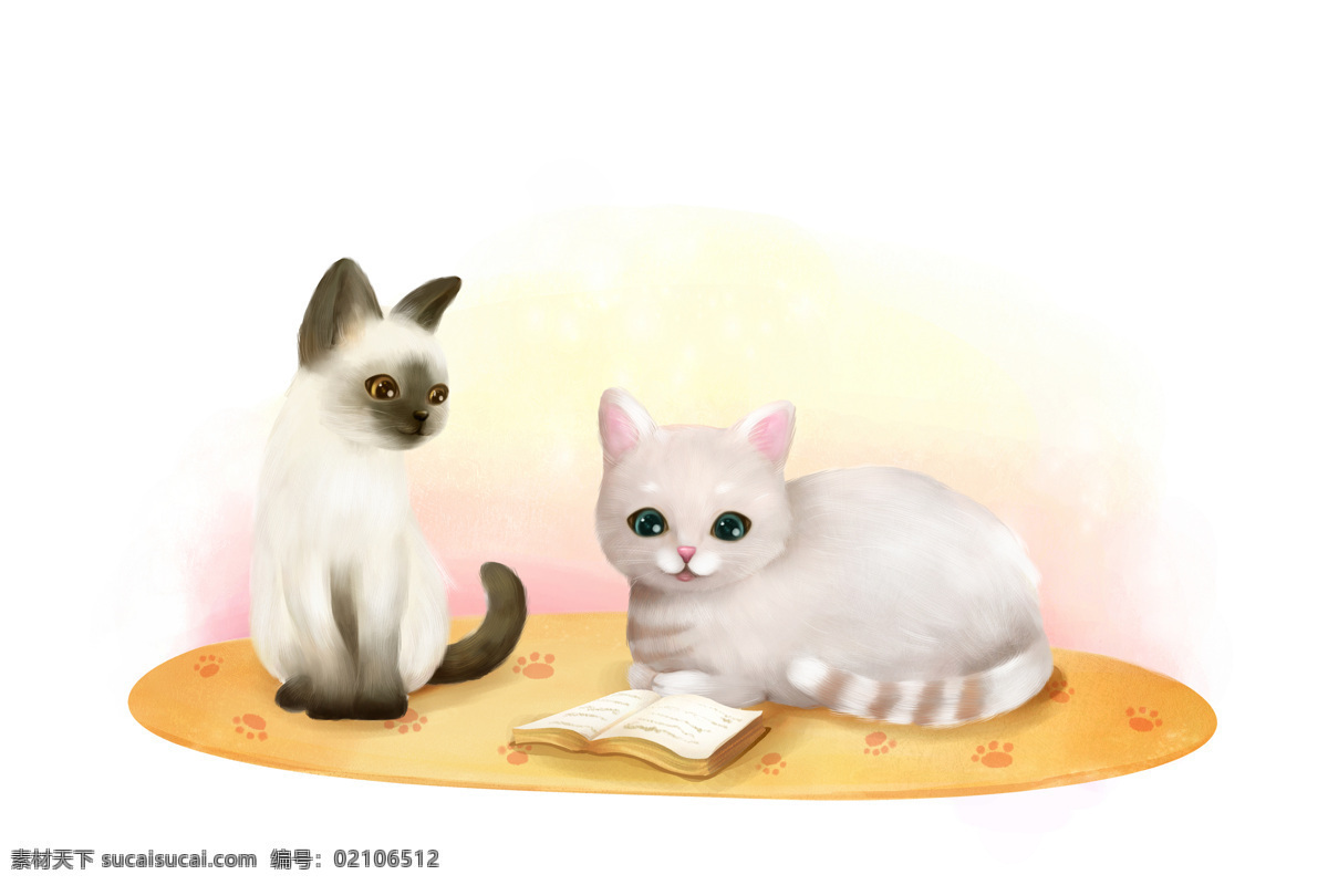 卡通猫 卡通 漫画 猫咪 小猫 动物 动漫动画