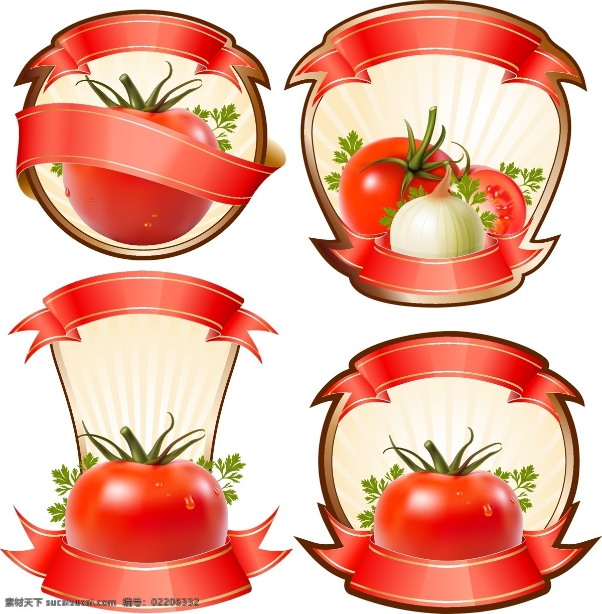 丝带 矢量 图形 番茄 标签 缎带 矢量食物 矢量图形 其他矢量图