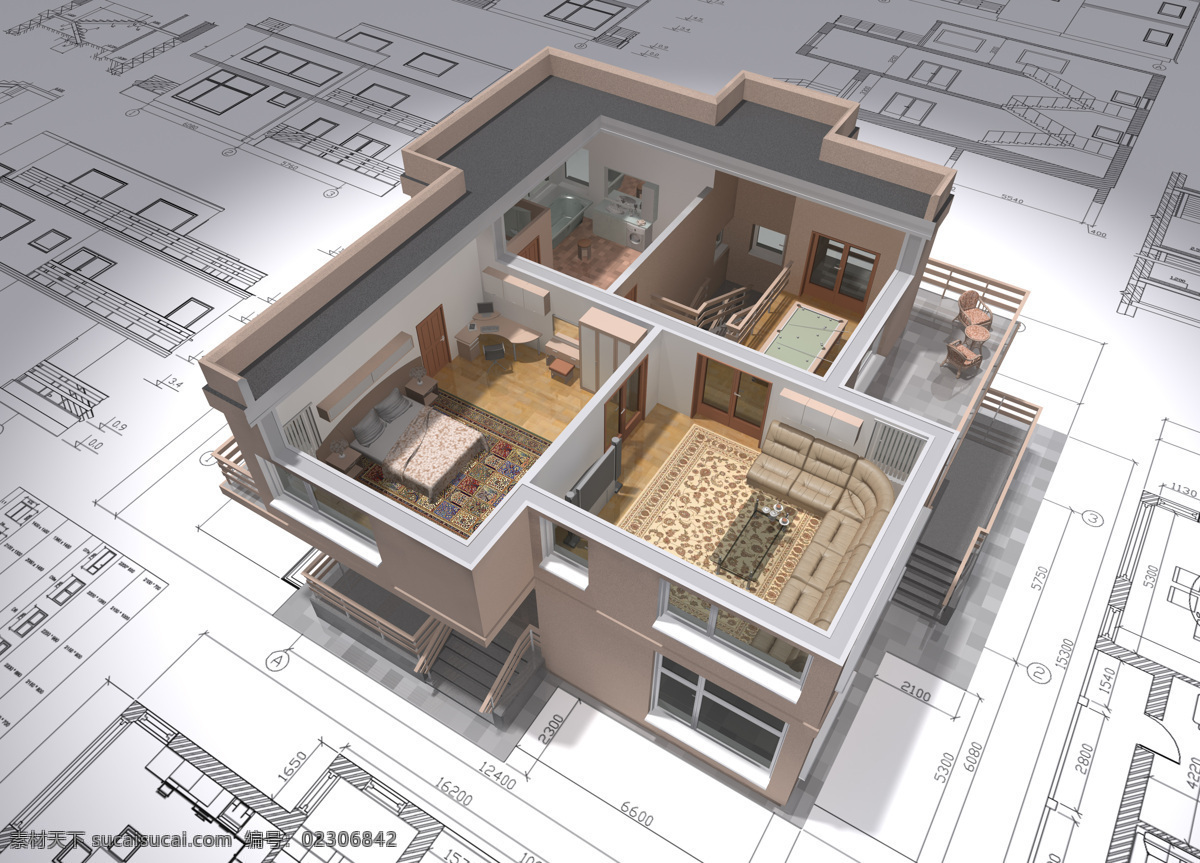 别墅 透视图 别墅透视图 别墅设计 建筑设计 别墅模型 3d效果图 建筑图纸 建筑平面图 环境家居