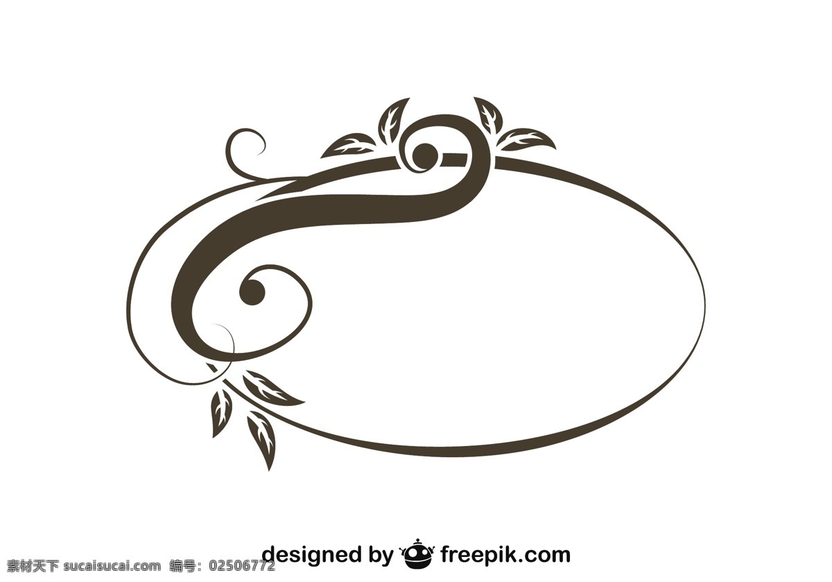 复古 不 对称 椭圆形 漩涡 时尚 花卉 自然 艺术 文字 图形 优雅 图形设计 分压器 装饰 复古花卉 古老 经典 白色