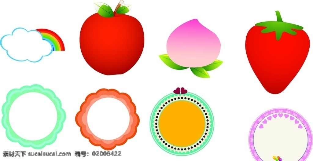 造型kt 卡通造型 水果造型 圆形 kt 卡通设计