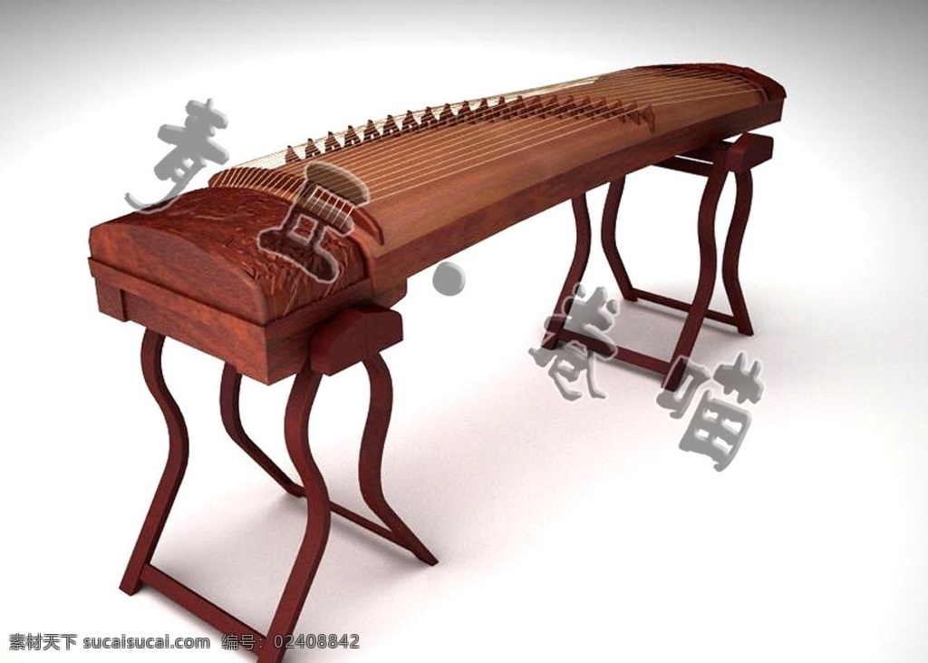 古筝 乐器 模型 3d 民族乐器 其他模型 3d设计模型 源文件 max