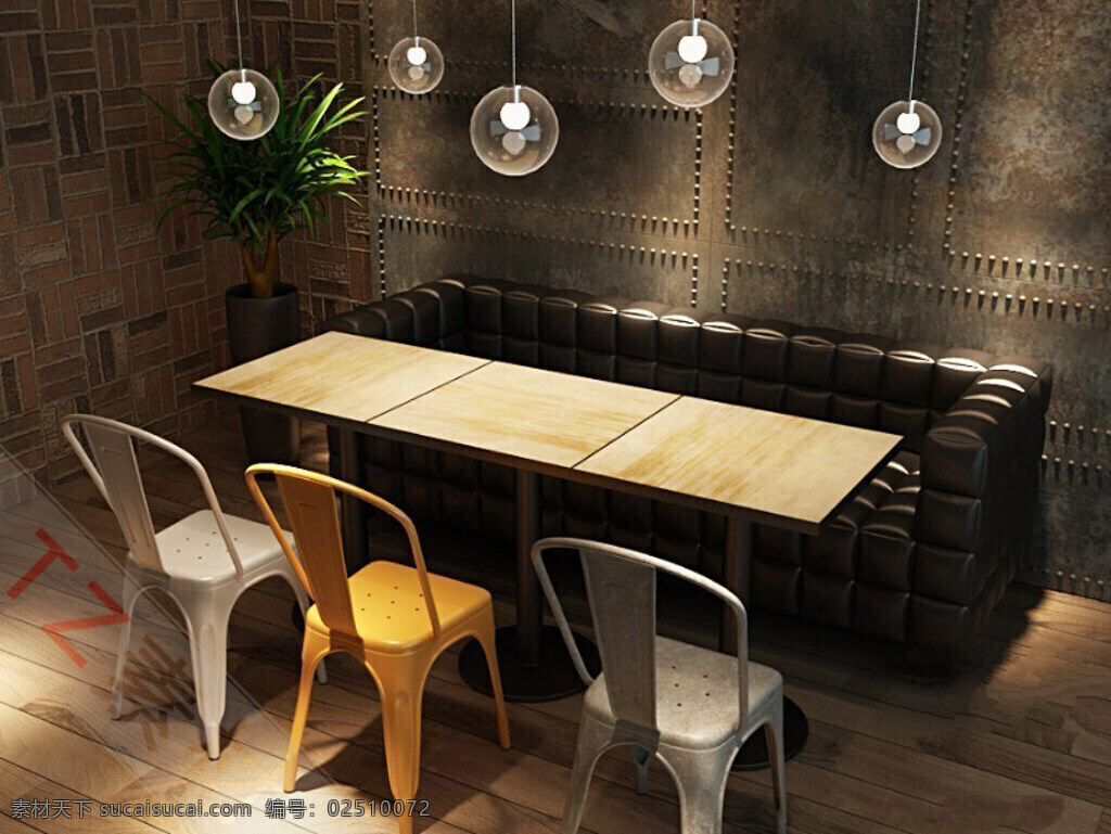酒吧桌椅模型 模型 3d模型 效果图 桌子 黑色 模型素材 3d渲染
