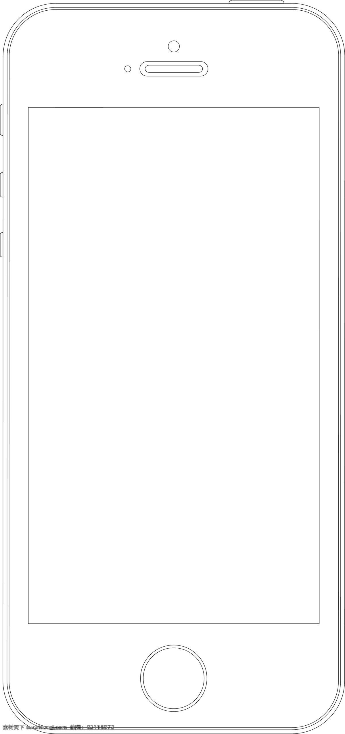 iphone5s 线 稿 线稿 刀模 ai格式 白色