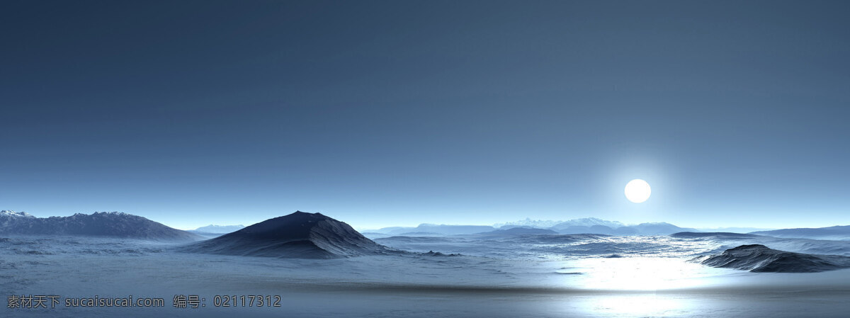 日出 蓝色天空 淘宝 全 屏 banner 背景 蓝色 山脉