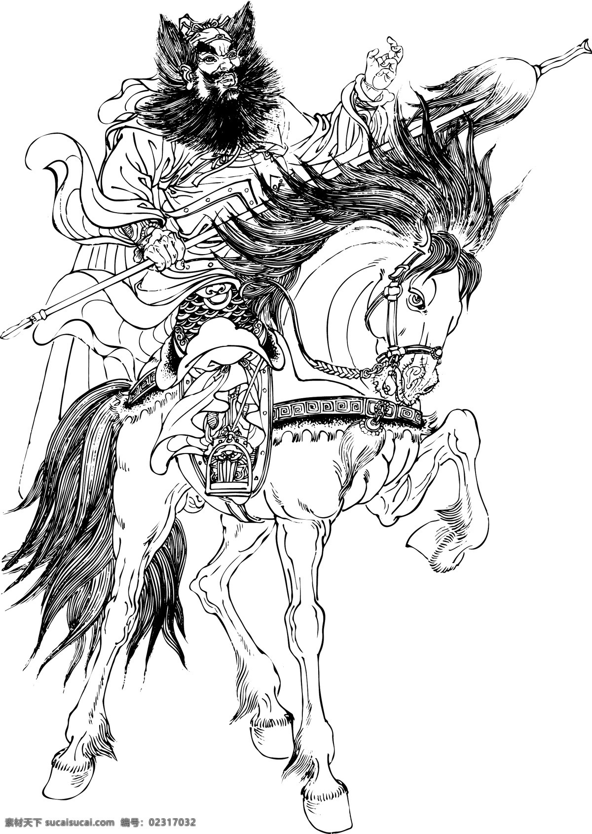 三国 名将 矢量图 关羽 张飞 赵云 黄忠 吕布 三英战吕布 矢量人物