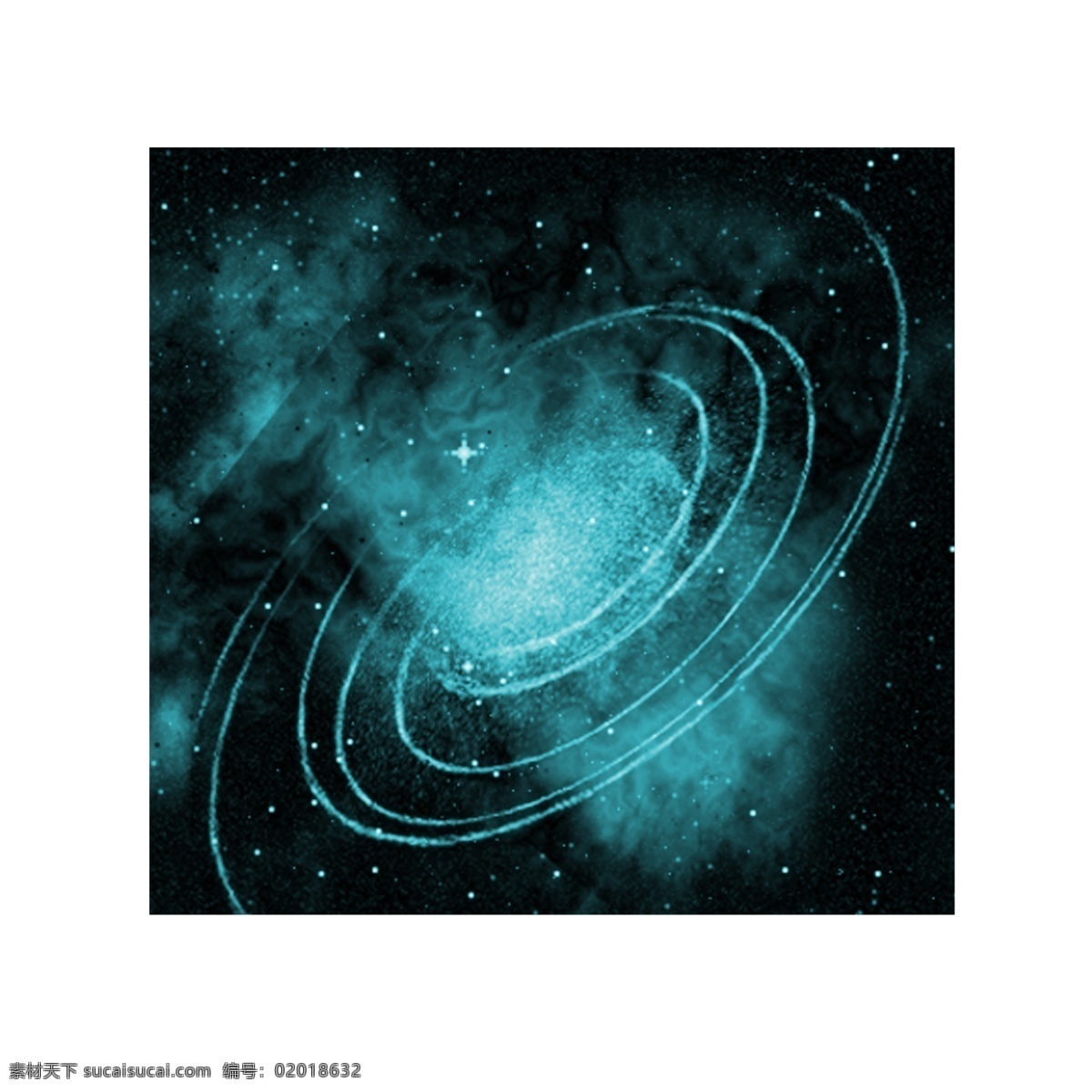 单色 浪漫 唯美 星空 星云 银河 静谧 蓝色 神秘