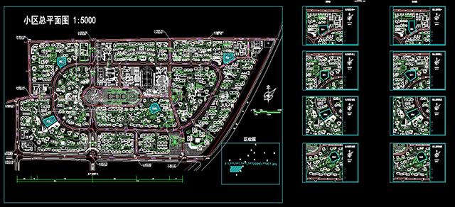 幼儿园 cad 总 平面图 cad图纸 cad素材 建筑图纸