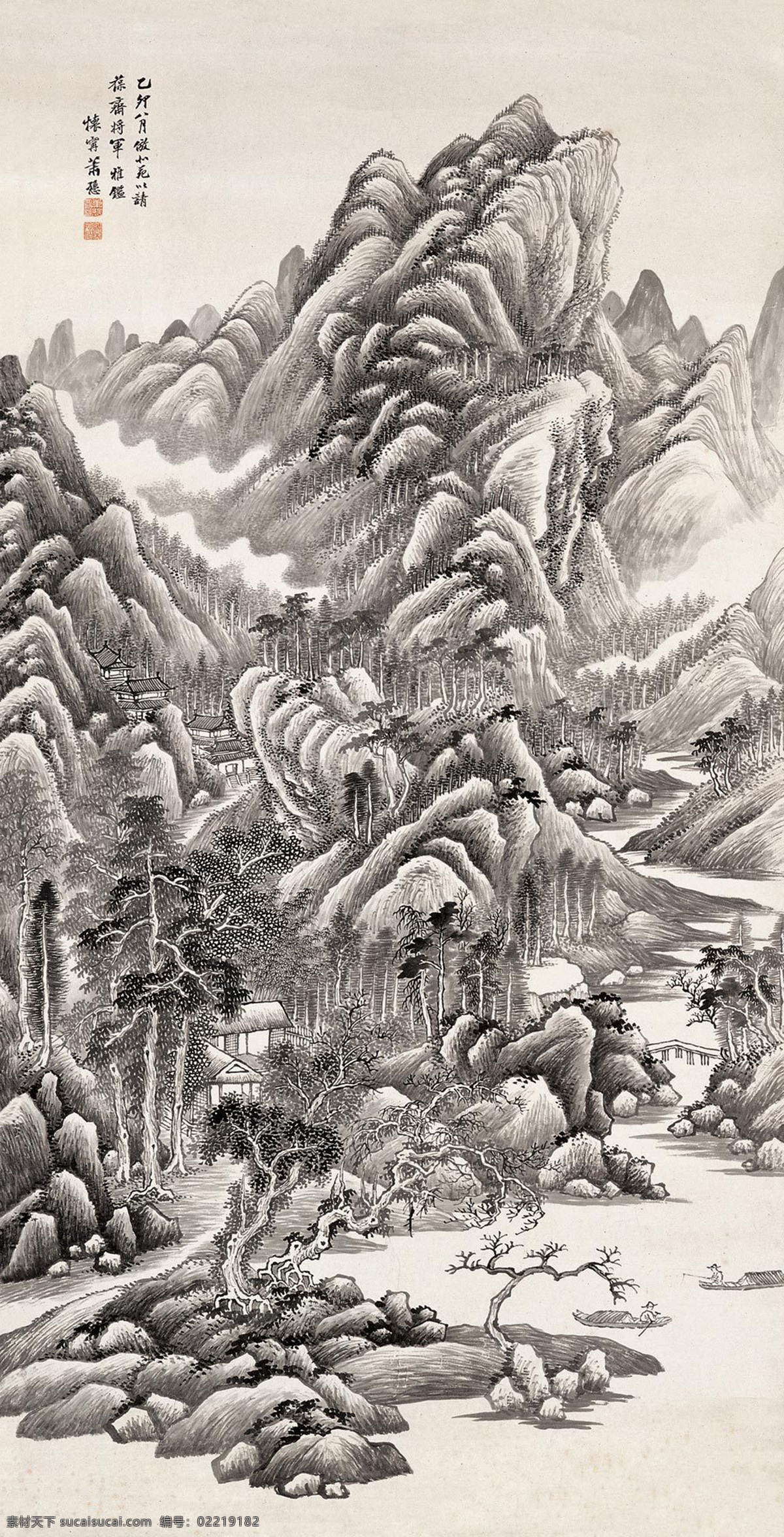 溥 佺 近现代 山水画 精选 古画 近代绘画国画 书画 溥佺 文化艺术