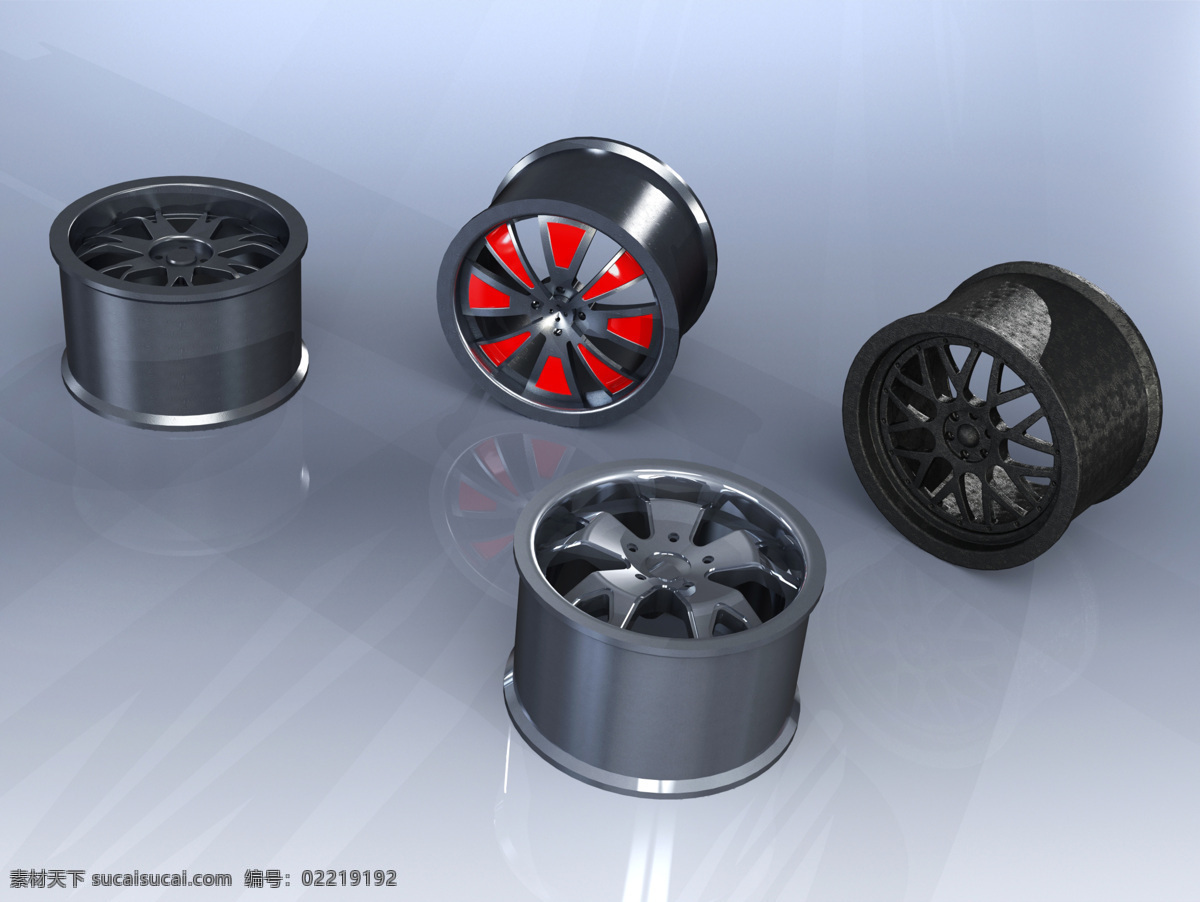 轮辋 收藏 3d 车轮 道路 汽车 渲染 铝 solidworks 3d模型素材 其他3d模型