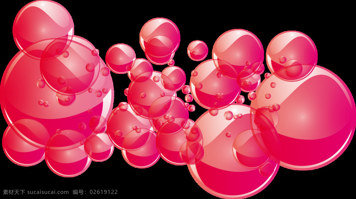清新 粉色 圆球 元素 免扣 透明