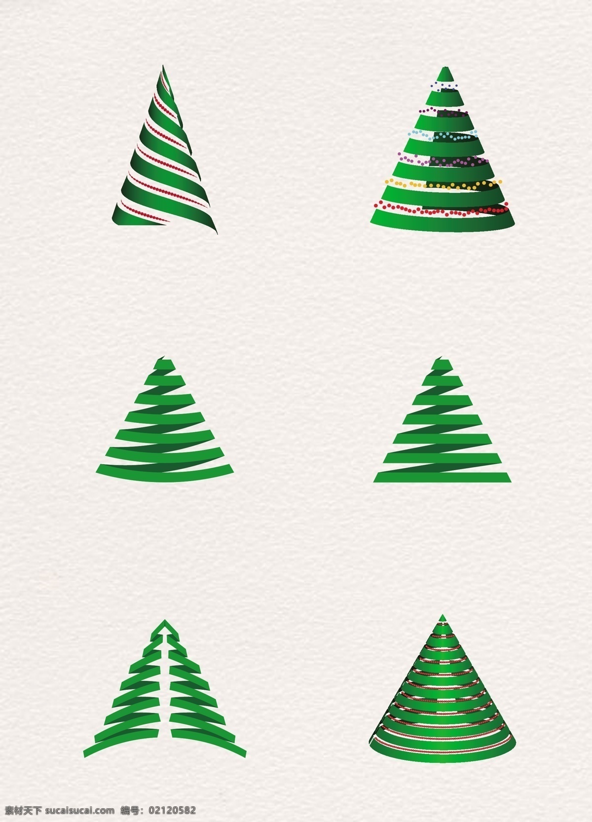 扁平化 绿色 圣诞树 矢量 植物 节日元素 装饰图案 简约设计