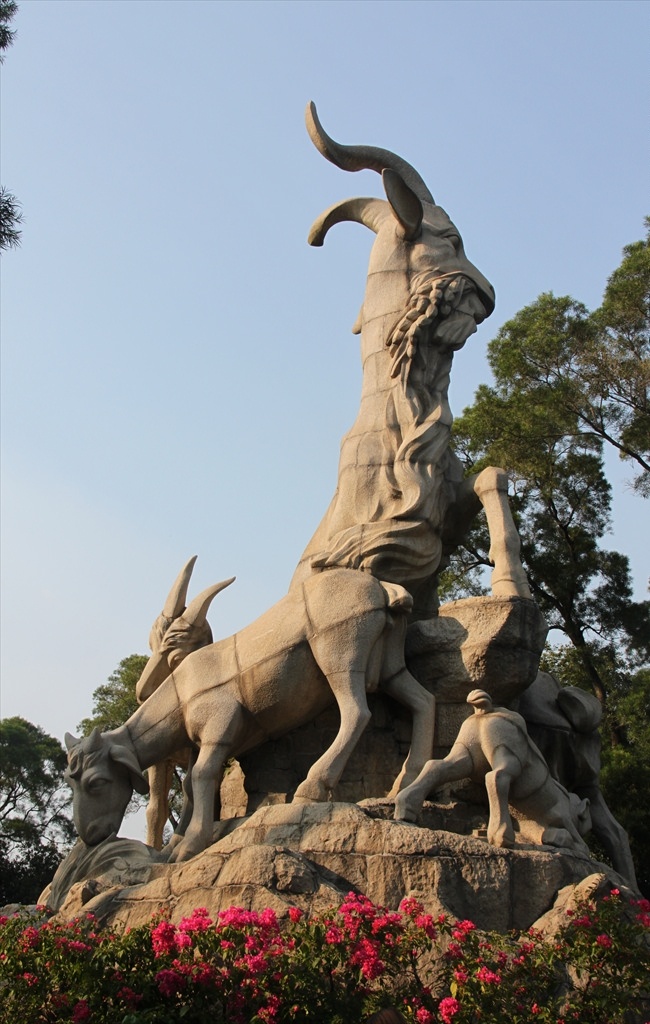 越秀 公园 五羊 雕塑 广州 标志 风景 景色 景观 珠江 名胜 旅游摄影 国内旅游