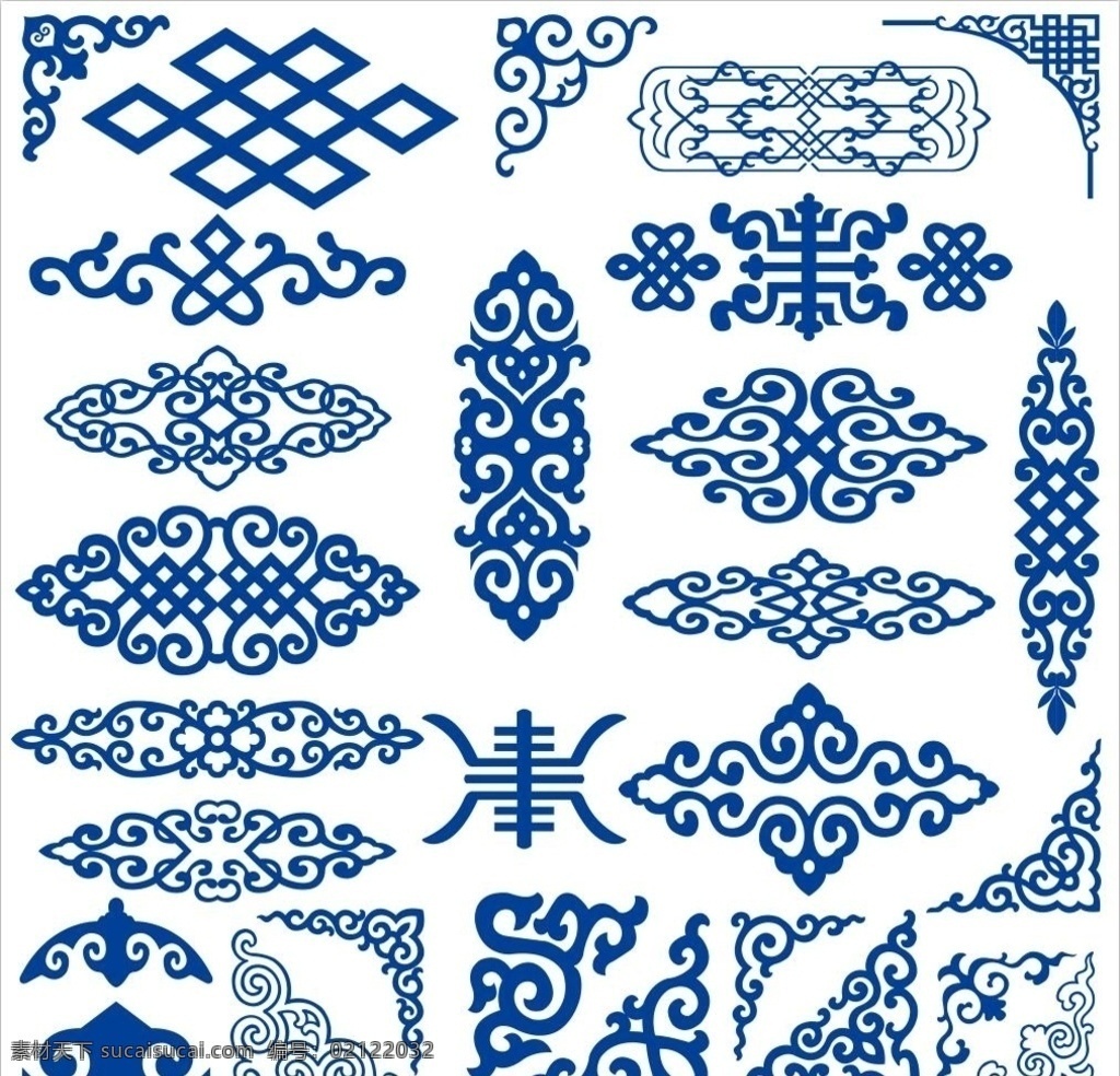 蒙古花纹 蒙古 花纹 角花 特色 民族 蒙古角花 蒙古元素 底纹边框 花边花纹