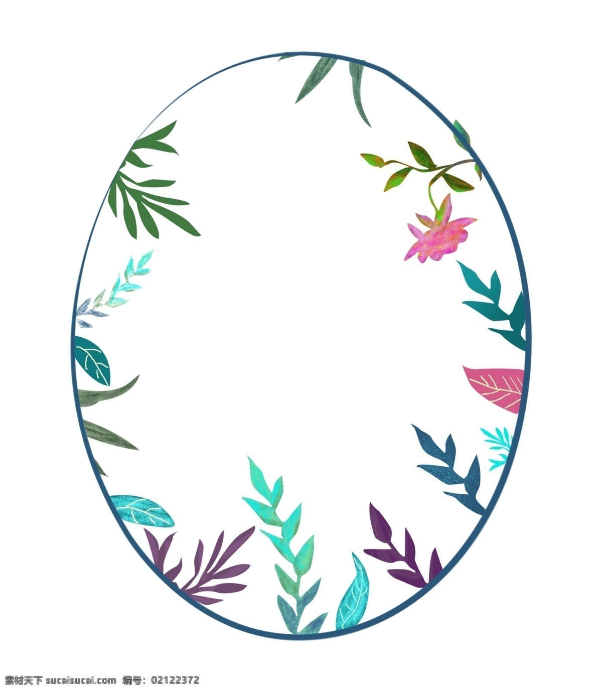 花鸟 边框 画框 花框 分层 免抠 绿叶框 植物边框 海报边框 产品边框