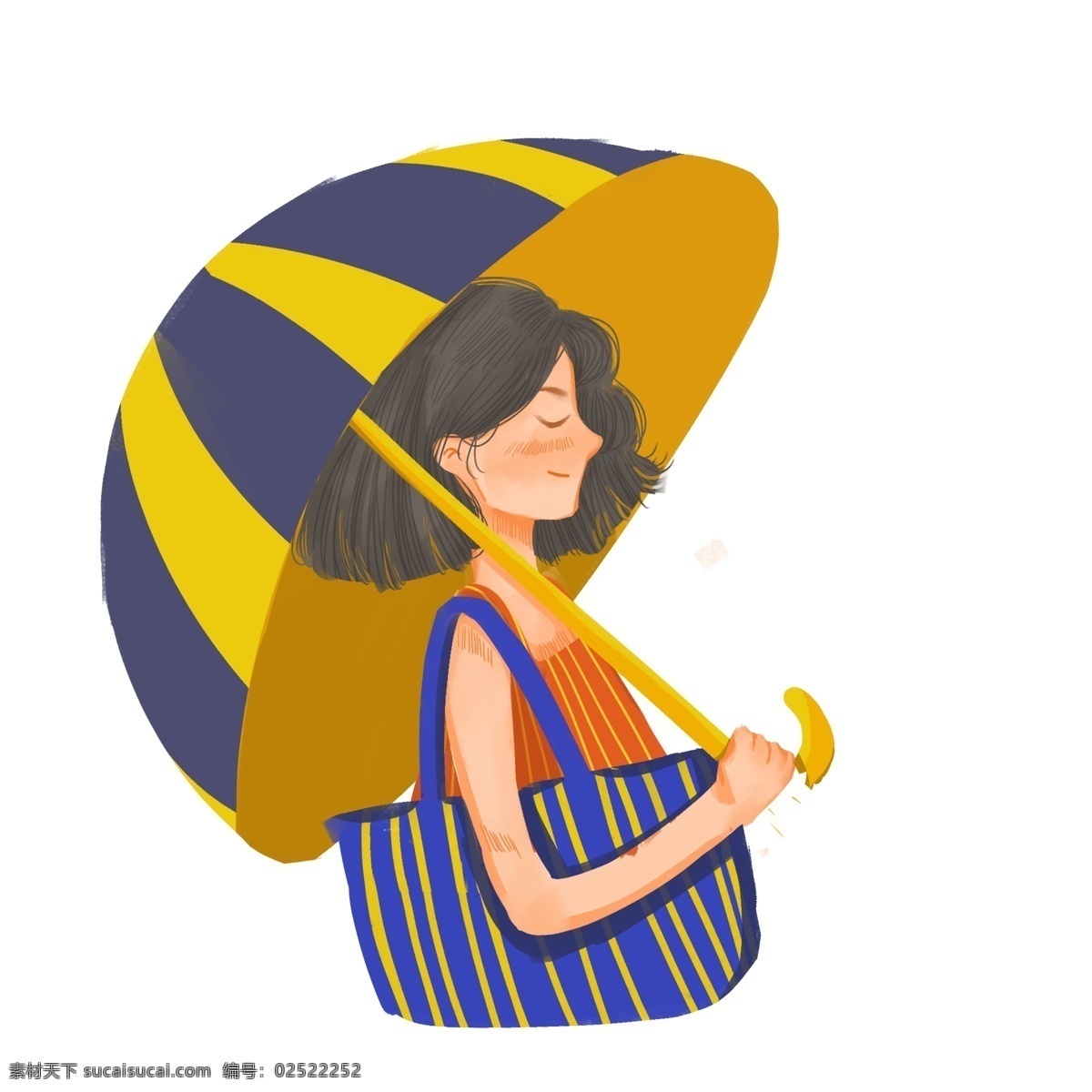 夏日 夏天 撑伞 女孩 元素 盛夏 伞 人物